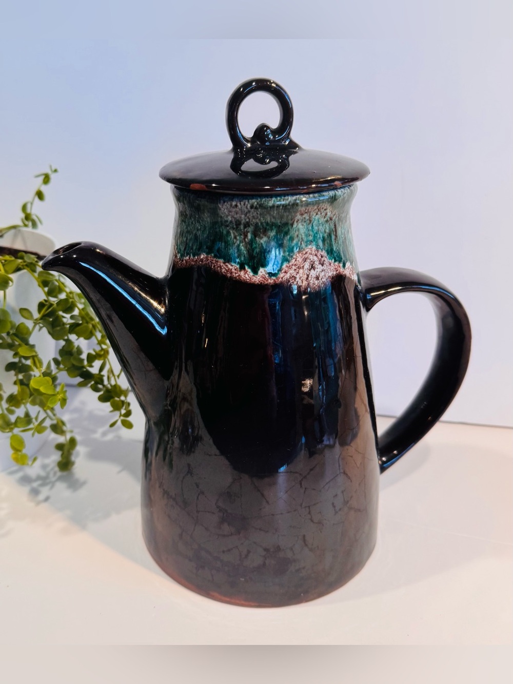 Vintage Royal Canadian Art Pottery ‘Princess’ Handcrafted Coffee/Teapot 9.5”